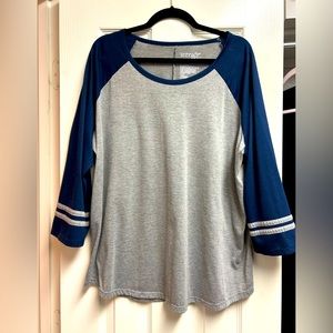 Navy blue and gray tunic